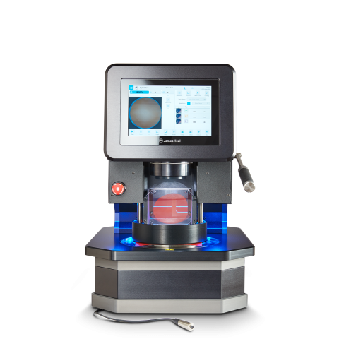 James Heal | HydroView hydrostatic head tester, close up test bed and touchscreen